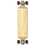 YOCAHER Professional Speed Drop Down Stained Complete Longboard, Natural