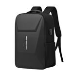 PYB Nomad - Hard shell Laptop Bagpack Bag, 16 inch, Waterproof, Anti-theft TSA lock, USB Charging port, Compartments for devices, Passport/Card Holder (Black)