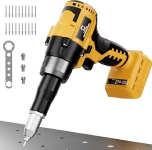 Cerycose Rivet Gun Compatible with Dewalt 20V Battery, Cordless Rivet Tool with 3 Size (1/8", 5/32", 3/16") Aluminum Rivets, Brushless Motor Rivet Gun Kit Nose Piece, Led Light, Tool Only