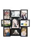 Malden International Designs Crossroads 9 Opening 5x7 Collage Black Picture Frame