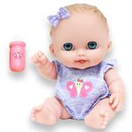 JC Toys Lil Cutesies All Vinyl Washable Doll Baby Doll, Blue Eyes Lulu