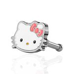 Hello Kitty Nose Rings 20g Stainless Steel Kawaii Cute 316L Straight Bone Nose Stud Officially Licensed Sanrio, Stainless Steel, No Gemstone