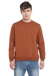 AMERICAN CREW Round Neck Sweatshirt for Men (AC1371-XL_Caramel Cafe)