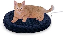 K&H Pet Products 3606 Thermo-Kitty Fashion Splash Heated Cat Mat, Blue, Small (18" Round)