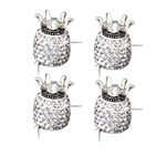 BESPORTBLE 4 Pcs Car Gadgets Car Decor Pineapple Decor Automotive Pink Car Accessories Pink Decor Motorcycle Decor Motorcycle Accessories Crown Shape Car Tires Cover Refit White Diamond