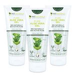 PraNaturals Pure Aloe Vera Gel 200ml – Soothing & Hydrating, Rich in vitamins, for bug bites and minor burns, For all skin types, Cruelty-free & Vegan (Pack of 3)