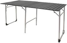 GCI OUTDOOR Slim-Fold Table XL | Portable Outdoor 4-6 Person Dining Table, Heat Resistant Aluminum Tabletop, Perfect for Barbecues, Camping, Picnics & Tailgating