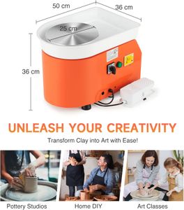 CREWORKS 350W Electric Pottery Wheel – Adjustable Speed Ceramic Machine