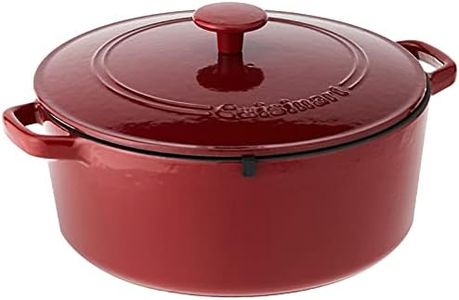 Cuisinart CI670-30CR Chef's Classic Enameled Cast Iron 7-Quart Round Covered Casserole, Cardinal Red