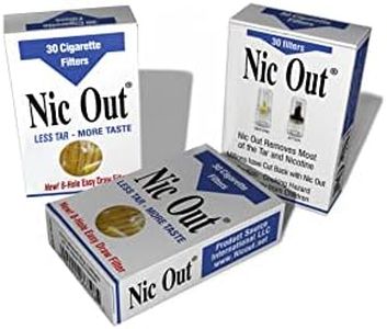 Nic-Out Cigarette Filters 3 Packs (90 Filters) Smoking Free Tar & Nicotine Disposable Nicout Holders for Smokers DON'T QUIT SMOKING Nicfree