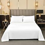 LONAVA Queen Size Sheets Set - 6 Piece Set Wrinkle Free Hotel Luxury Oeko-TEX Sheets and Pillowcases Set, Silky Soft Microfiber Bed Sheets, Breathable and Elastic, 16-Inch Deep Pockets, White