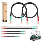 10L0L Golf Cart Battery Cable Kit for EZGO TXT 1994-up and Club Car Precedent 2008.5-up 48V (6x8V Batteries), 4 Gauge, Set of 5 PCS