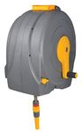 HOZELOCK - Wall-Mounted Fast Reel 40 m : Easy Rewinding with its Integrated Hose Guide System, Supplied with Hose Guide, Assembled and Ready to Use, 2496, Multicolour