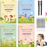 4PCS Magic Practice Copybook for Kids,Magic copybook set,Ink Practice Copy Books for Kids,Children's magic practice copybook