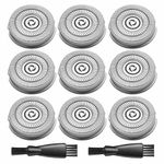 Shaver Replacement Blades Compatible with SweetLF Electric Shaver Razor SWS7105, 9 Replacement Blades(Blades Only), 2 Cleaning Brush