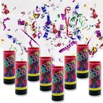 8 PCS Confetti Poppers Cannons for Wedding Birthday Graduation Baby Shower Anniversary Party Supplies Decorations and Favors