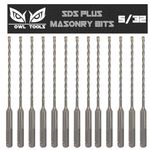 Owl Tools SDS Plus 5/32 Inch Masonry Drill Bits (13 Pack - Industrial Grade) 6 Inch Rotary Hammer Bit for Concrete, Stone, Block, & More!