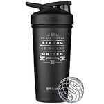 BlenderBottle Strada Shaker Cup Insulated Stainless Steel Water Bottle with Wire Whisk, 24-Ounce, Dumbledore's Army