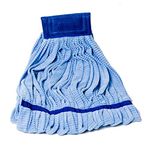 Arkwright Microfiber Tube Mop Head Replacement - Heavy Duty, Lint Free, Super Absorbent & Bleach-Safe, Janitorial Essential for Commercial & Industrial Floor Cleaning, 14 oz, Blue