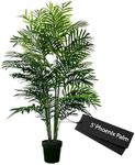 5' Artificial Phoenix Palm Plant, Artificial Tree, Green, Cypress & Alabaster
