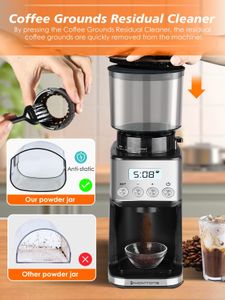 Homtone Conical Burr Coffee Grinder – Adjustable Grind Settings