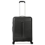 DELSEY PARIS IROISE 66 cms Medium Check-in ABS Hardsided 4 Double Wheels Luggage/Suitcase/Trolley Bag for Travel- Black