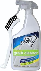 Black Diamond Ultimate Grout Cleaner: Best Cleaner for Tile,Ceramic,Porcelain, Marble Acid-Free Safe Deep Cleaner & Stain Remover for Even The Dirtiest Grout. (1-Quart/1-Brush)