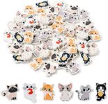 ANGOLIO 60Pcs Cute Cat Erasers Back