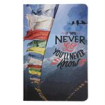 Papboo Unruled A5 Relatable Mountain Flags for Travelers, Tavel Lovers Wanderer Soft Bound Notebook (Matte Finished Cover, 120 Pages, 80 GSM, Round Edges) Journal Diary