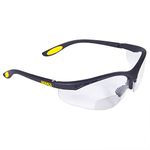 DEWALT DPG59-120C Reinforcer Rx-Bifocal 2 Clear Lens High Performance Protective Safety Glasses with Rubber Temples and Protective Eyeglass Sleeve