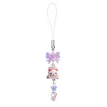 Gracayfr Cute Lazy Cat Phone Charm Bow Flower Fish Butterfly Beaded Aesthetic Keychain Charm Phone Charm Accessories, Ceramic Acrylic, No Gemstone