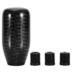 Aramox Gear Shift Knob, Carbon Fiber Universal Car Gear Shift Knob Head Shifter Lever (Black)