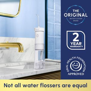 Waterpik Cordless Water Flosser – White, Portable Dental Cleaner