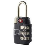 Lewis N Clarks TSA23BLK Travel Sentry Bar Lock Gepäckschloss, Schwarz