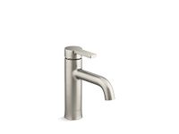 Kohler Venza Bathroom Sink Faucet, 1 Hole, Single Handle Bathroom Faucets with Click Drain, 1 GPM, Bright Brushed Nickel 28126-4K-BN