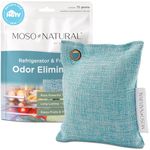 MOSO NATURAL Fridge Deodorizer, Keeps Your Refrigerator and Freezer; Fresh, Dry and Odor Free For Up To Two Years. 75gm, Long Lasting Charcoal Bag|Lasts up to 2 years! |More Powerful than Baking Soda
