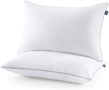 BedStory Paquete de 2 Almohadas hipoalergénicas de Hotel, Tela cepillada, Almohadas de Lujo para Dormir de Espalda, Boca Abajo o de Lado (42 x 70 cm)