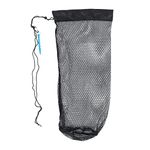 BESPORTBLE 1 Set Fish Collection Bag Nylon Fishing Net Mesh Fish Fin Snorkel Net Bag Fish Cage Fishing Basket Fishing Keep Net with Storage Bag for Fishing Gear Black