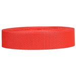 Strapworks Lightweight Polypropylene Webbing - Poly Strapping for Outdoor DIY Gear Repair, Pet Collars, Crafts - 1 Inch x 25 Yards - Blood Orange