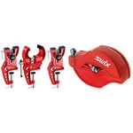 Swix World Cup Ski Vise (3 Piece Design) + Swix Sidewall Planer/Economy Cutter Red