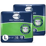 KareIn Classic Adult Diaper Pants, Large 90-120 Cm (35"- 47"), 20 Count, Unisex, Leakproof, Elastic Waist, Wetness Indicator,Pack of 2