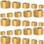 KUANVE 25 Pcs Brass Pipe Plug Fitti