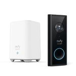 eufy Security, Video Doorbell S220 with HomeBase, 2K HD, No Monthly Fee, On-Device AI Detection,16GB Local Storage, Simple Self-Installation, Compatible Devices