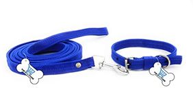 THE DDS STORE Dog Training Lead 10.FT Long Rope Cotton Nylon Webbing Recall Obedience Line Leash for Pet Best for Small to Medium Breed Dogs (10.Feet Leash & Collar 0.75 inch, Blue)