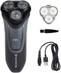Remington R4 Style Series Rotary Shaver for Men, Flexing Technology and Sensitive Skin Comfort, Rechargeable Wet or Dry Electric Razor with Graphite Coating, Pop Up Trimmer, and Stubble Attachment