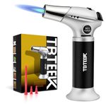 TBTeek Blow Torch, Fit All Tanks Kitchen Blow Torch with Safety Lock & Adjustable Flame for Cooking, BBQ, Baking, Brulee, Creme, DIY Soldering(Butane Not Included)