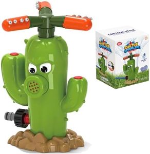 YQQZQ Lawn Sprinkler for Children's Day,360Degree Rotating Cactus Garden Irrigation System, Best Assistant for Vegetable Field or Summer Outdoor Game for Boy and Girl