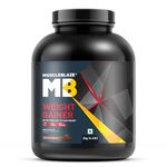 MuscleBlaze Weight Gainer Powder with Added Digezyme, Chocolate (20 Servings, 2kg / 4.4lbs) | 12g Protein, 72g Carbs Per Scoop