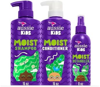 Aussie Kids Shampoo, Conditioner, and Detangler Bundle, Sulfate Free and Paraben Free, 3 Piece Set