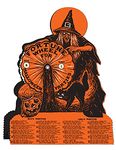 Beistle 1552 Party Supplies Vintage Hllwn Witch Fortune Wheel Game, Orange/Black, One Size